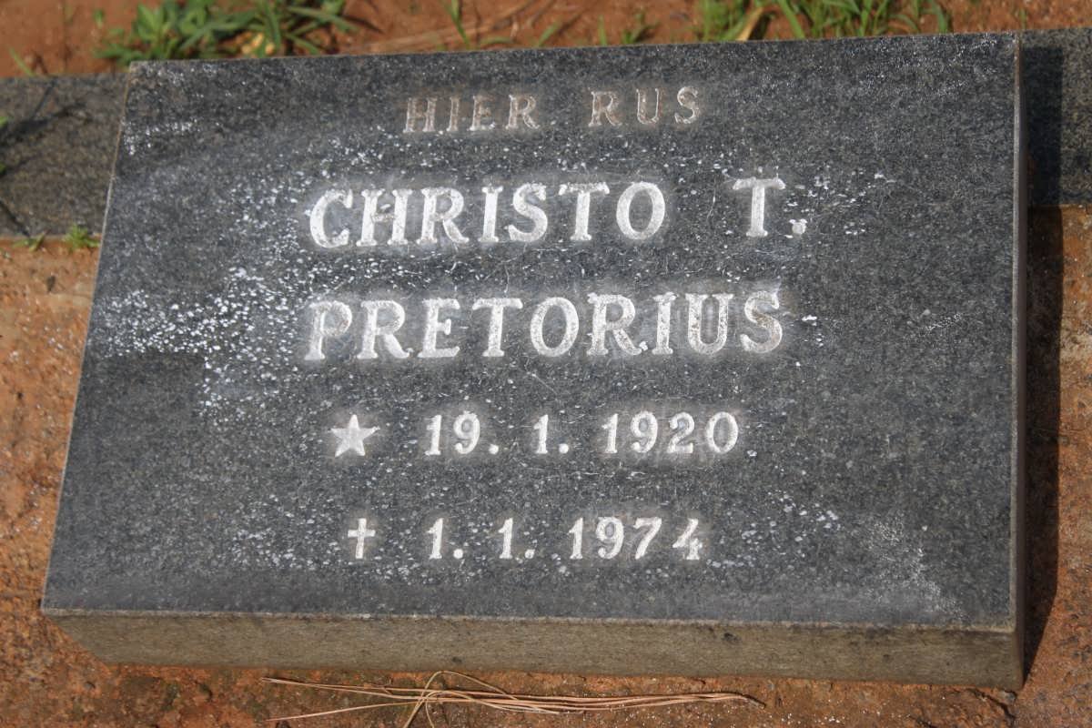 PRETORIUS Christo T. 1920-1974