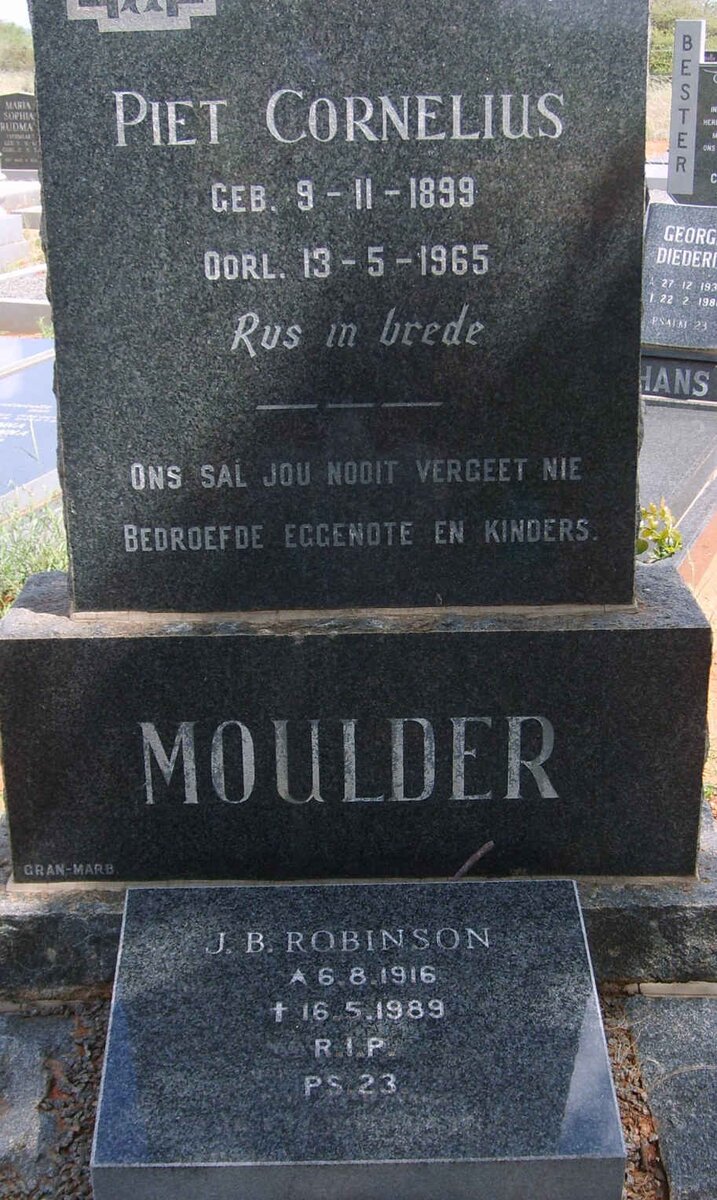 MOULDER Piet Cornelius 1899-1965 :: ROBINSON J.B. 1916-1989