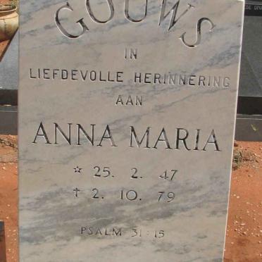 GOUWS Anna Maria 1947-1979