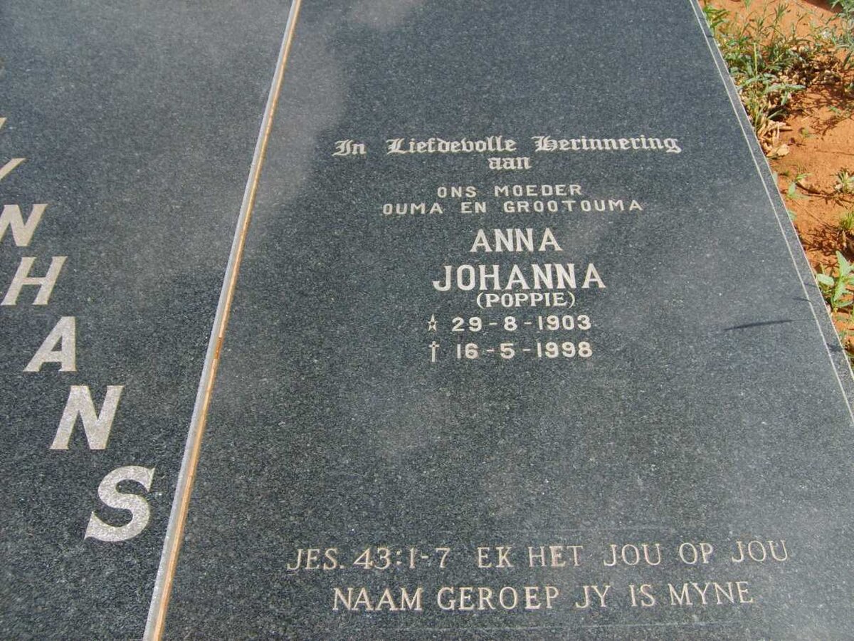 KLEYNHANS Anna Johanna 1903-1998