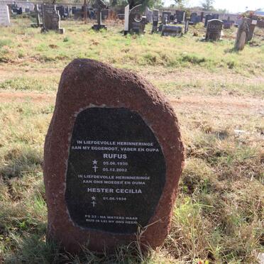 ? Rufus 1930-2002 & Hester Cecilia 1934