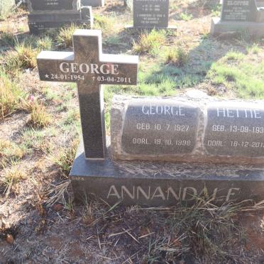 ANNANDALE George 1927-1998 & Hettie 1931-2012 :: ANNANDALE George 1954-2011