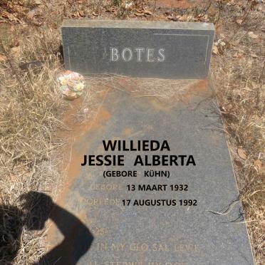 BOTES Willieda Jessie Alberta nee KUHN 1932-1992