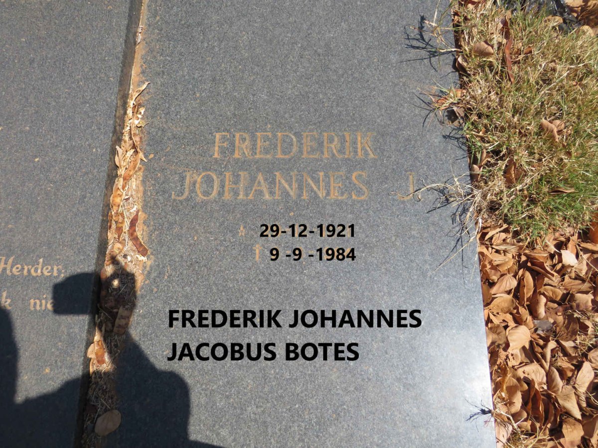 BOTES Frederik Johannes J. 1921-1984 & Maria Magdalena 1927-2003 _2