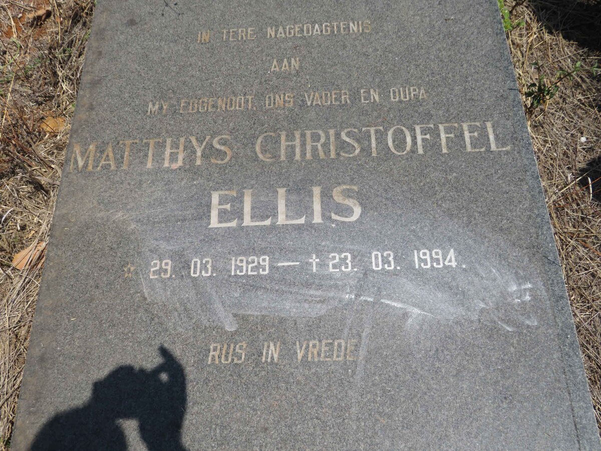 ELLIS Matthys Christoffel 1929-1994