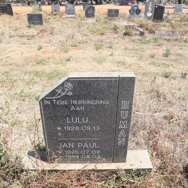 HUMAN Jan Paul 1925-1994 & Lulu 1928-