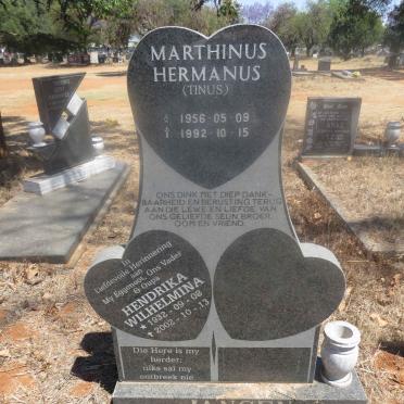 JANSEN Hendrika Wilhelmina 1932-2002 :: JANSEN Marthinus Hermanus 1956-1992