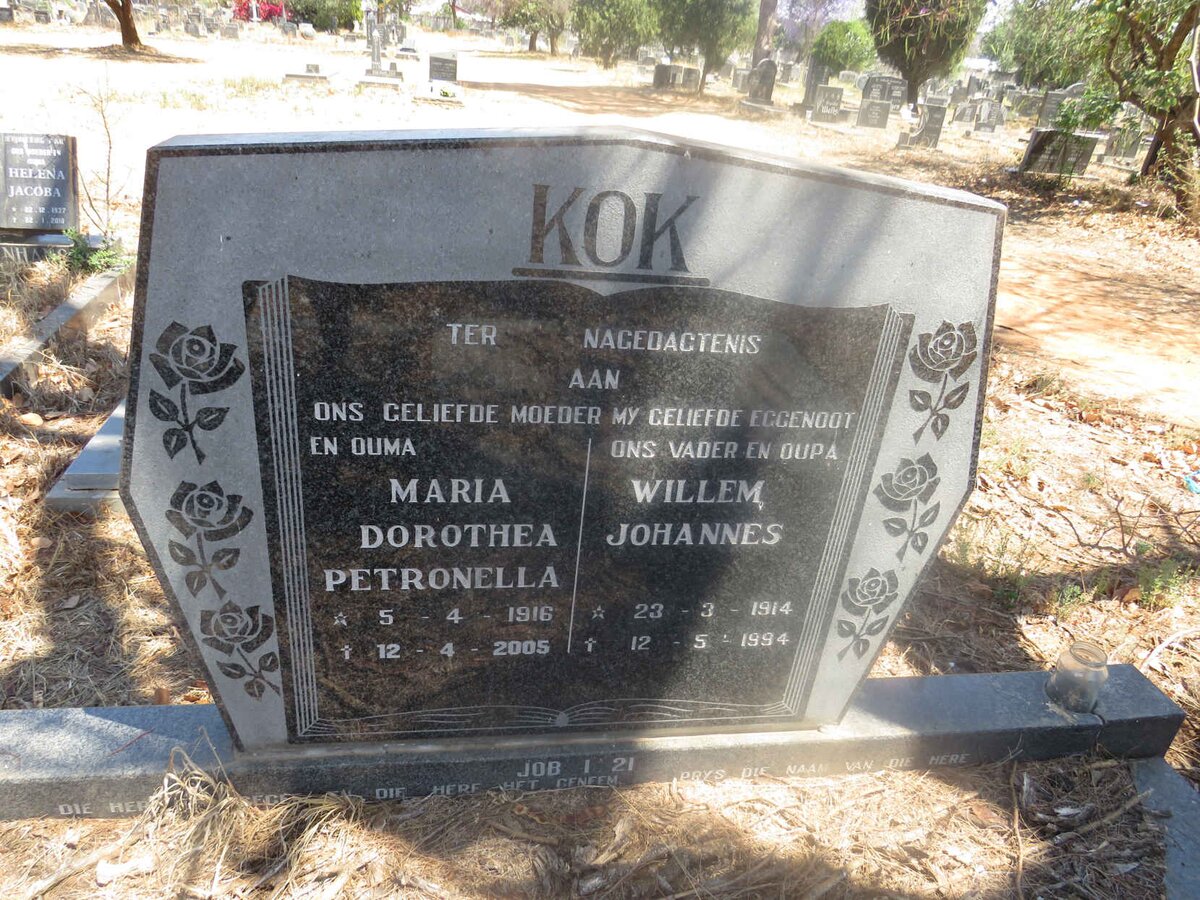 KOK Willem Johannes 1914-1994 & Maria Dorothea Petronella 1916-2005