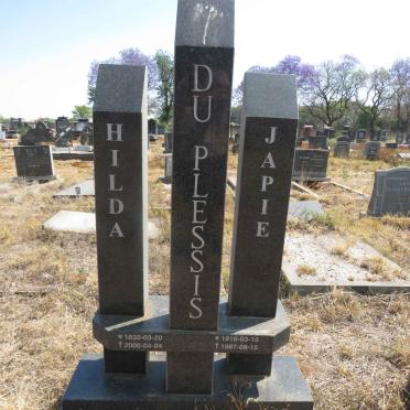 PLESSIS Japie, du 1916-1987 :: DU PLESSIS Hilda 1935-2000 