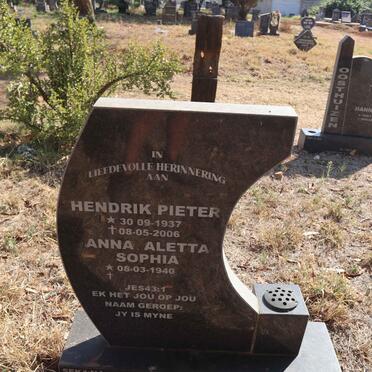 PIETERSE Hendrik Pieter 1937-2006 & Anna Aletta Sophia 1940-