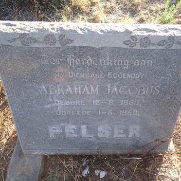 PELSER Abraham Jacobus 1880-1956