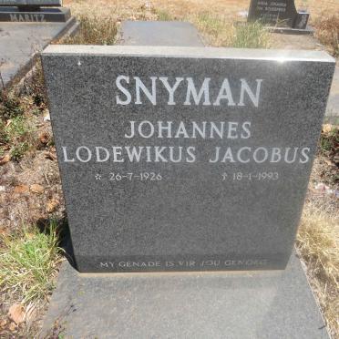 SNYMAN Johannes Lodewikus Jacobus 1926-1993