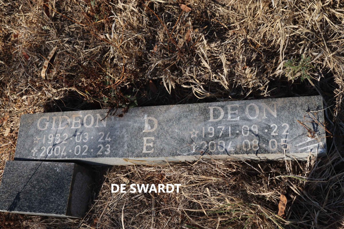 SWARDT Gideon, de 1932-2004 :: SWARDT Deon, de 1971-2004