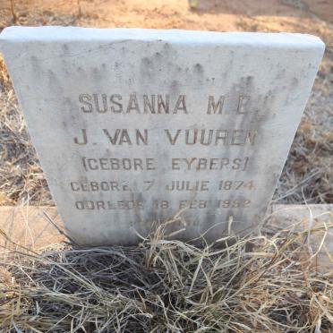 VUUREN Susanna M.E., J. van nee EYBERS 1874-1952