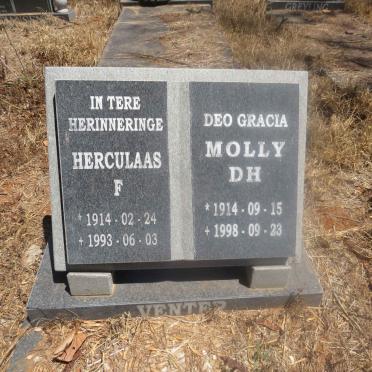 VENTER Herculaas F. 1914-1993 & Molly D.H. 1914-1998