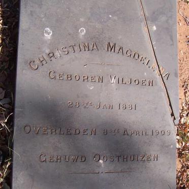 OOSTHUIZEN Christina Magdelena nee VILJOEN 1881-1909