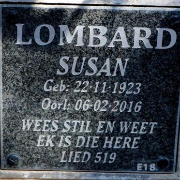 LOMBARD Susan 1923-2016