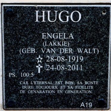 HUGO Engela nee VAN DER WALT 1919-2011