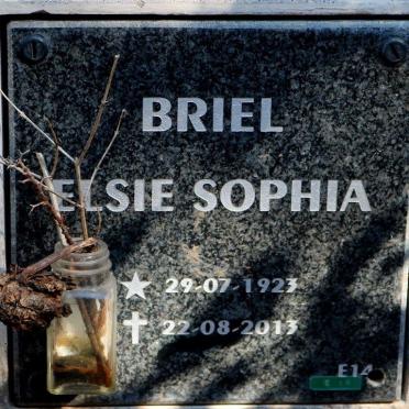 BRIEL Elsie Sophia 1923-2013