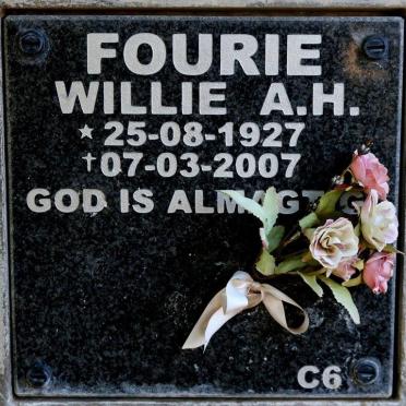 FOURIE Willie A.H. 1927-2007