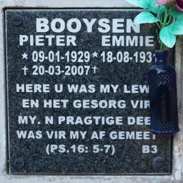 BOOYSEN Pieter 1929-2007 &amp; Emmie 1931-