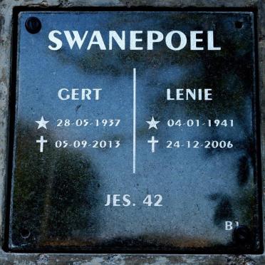 SWANEPOEL Gert 1937-2013 &amp; Lenie 1941-2006