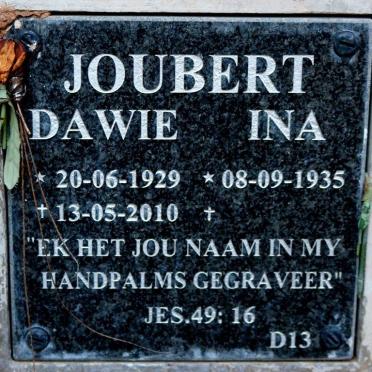 JOUBERT Dawie 1929-2010 &amp; Ina 1935-