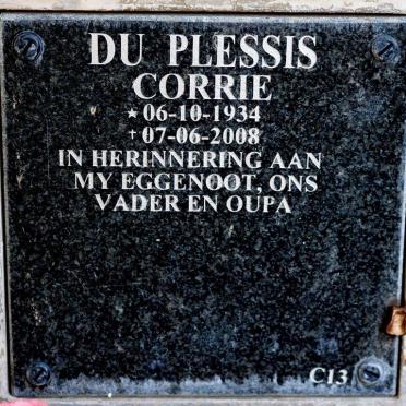 PLESSIS Corrie, du 1934-2008