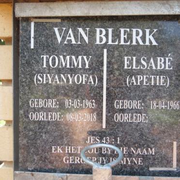 BLERK Tommy, van 1963-2018 &amp; Elsabe 1966-