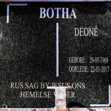 BOTHA Deone 1969-2017