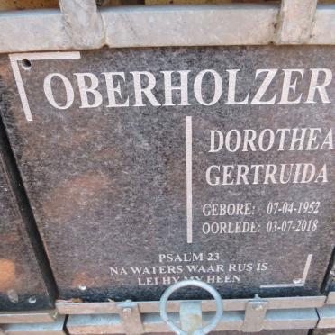 OBERHOLZER Dorothea Gertruida 1952-2018