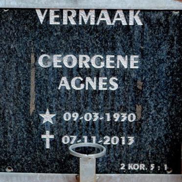 VERMAAK Georgene Agnes 1930-2013