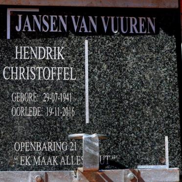 VUUREN Hendrik Christoffel, Jansen van 1941-2016