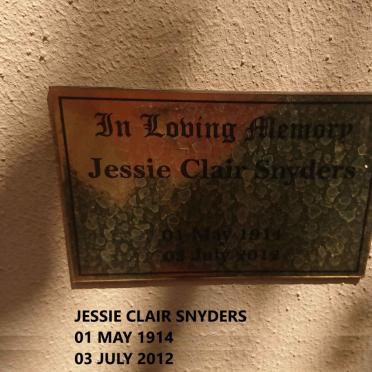 SNYDERS Jessie Clair 1914-2012
