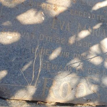 ROOS Eva Maria nee VAN DYK 1906-1964