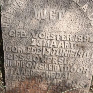 WET Helena Pietternella, nee VORSTER 1884-1941