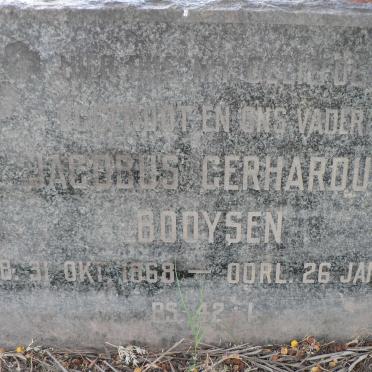 BOOYSEN Jacobus Gerhardus 1868-1930