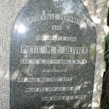 OLIVIER M.P. 1927-1944