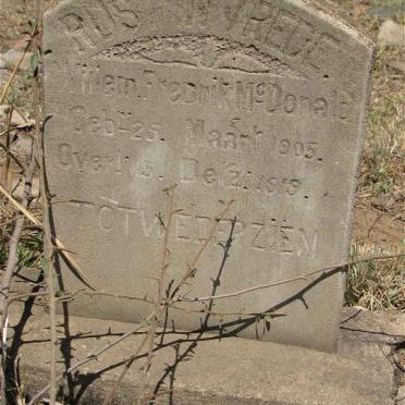 McDONALD Wiliem Fredrik 1905-1919