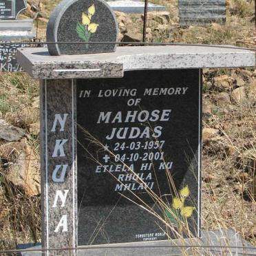 NKUNA Mahose Judas 1957-2001