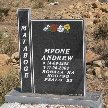 MATABOGE Mpone Andrew 1938-2004