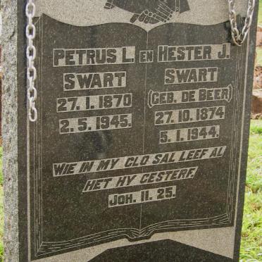 SWART Petrus Lafras 1870-1945 &amp; Hester Jacoba DE BEER 1874-1944
