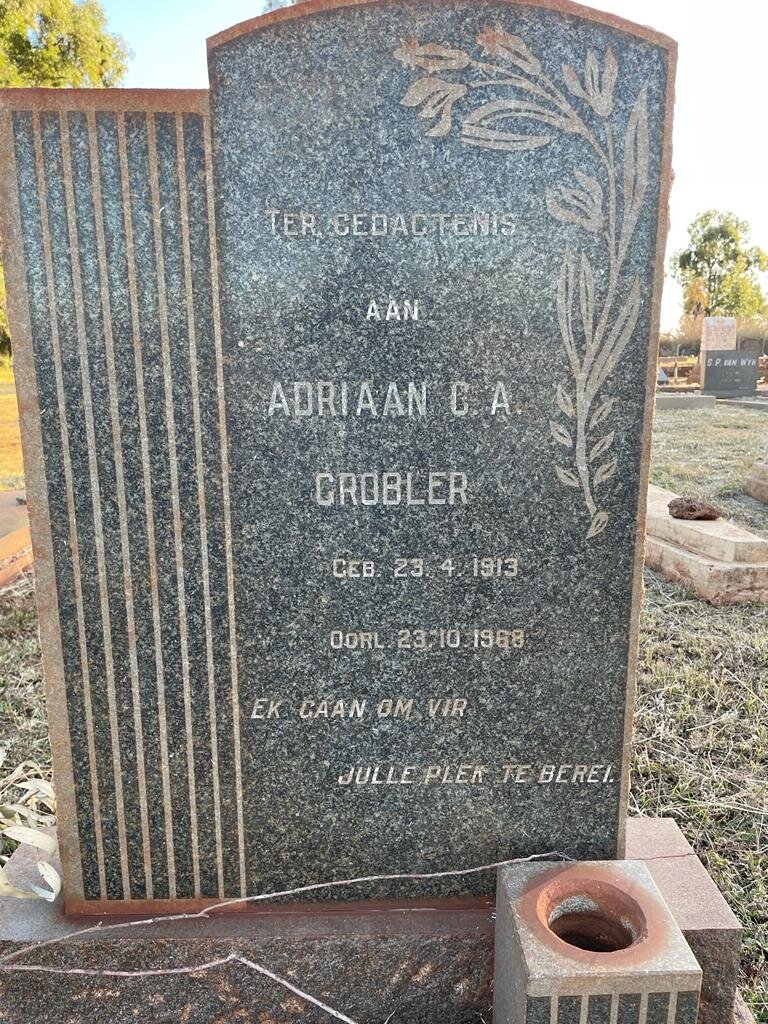 GROBLER Adriaan C.A. 1913-1968