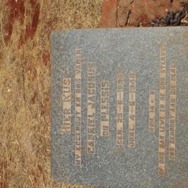 PLESSIS Gabriel Jacobus, du 1895-1940