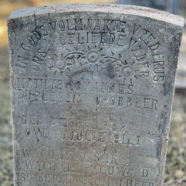 GROBLER Mathys Johannes du Plessis 1882-1941