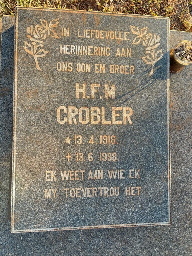 GROBLER H.F.M. 1916-1998