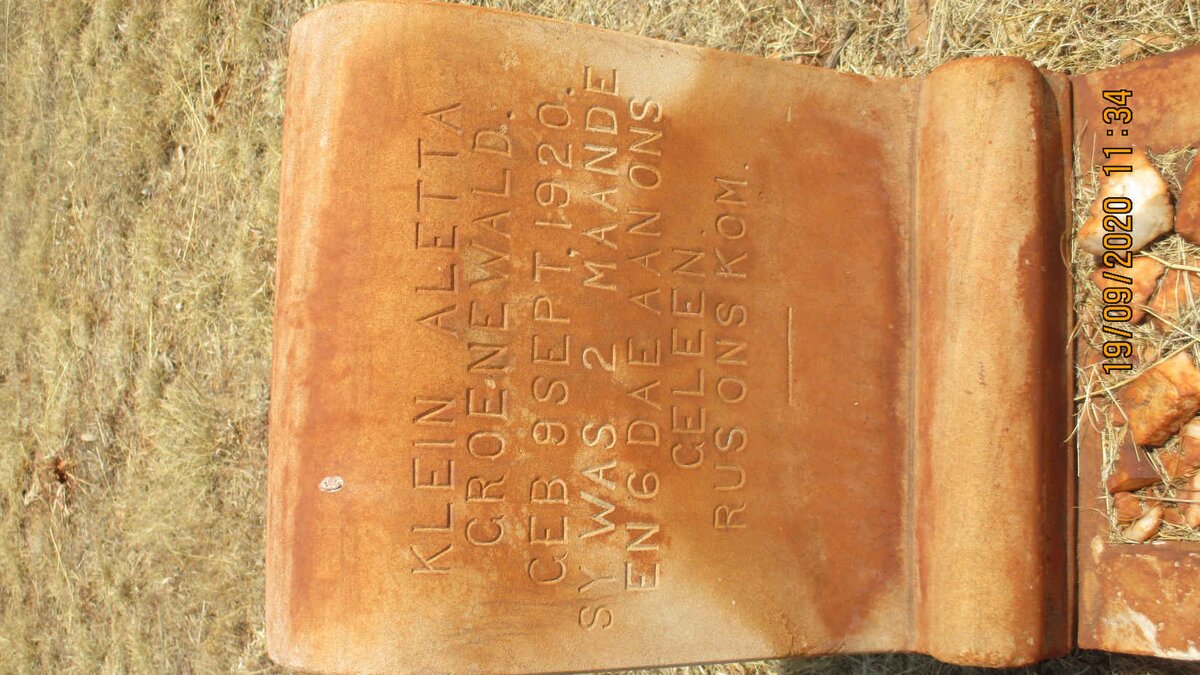 GROENEWALD Aletta 1920-1920