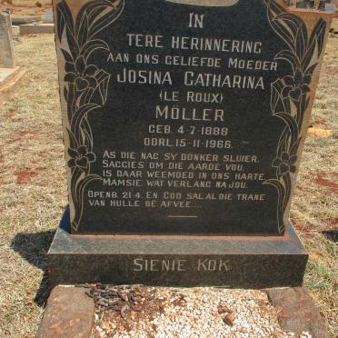 MOLLER Josina Catharina nee LE ROUX 1888-1966