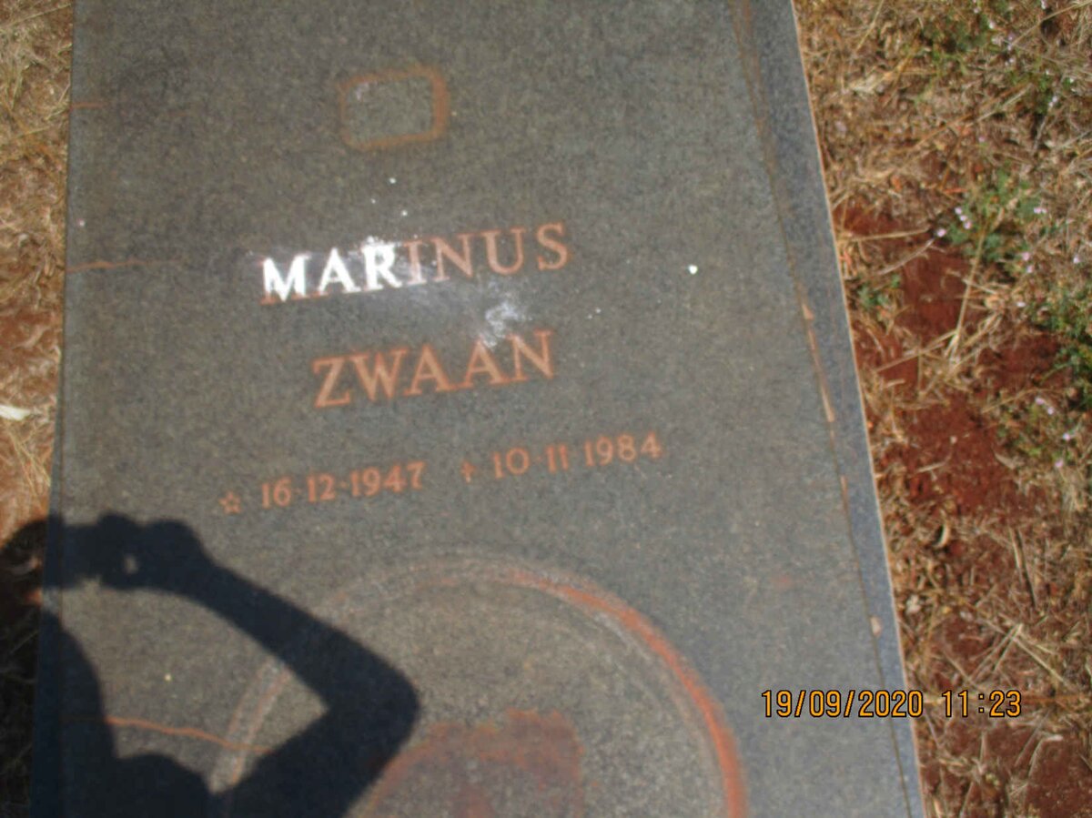 ZWAAN Marinus 1947-1984