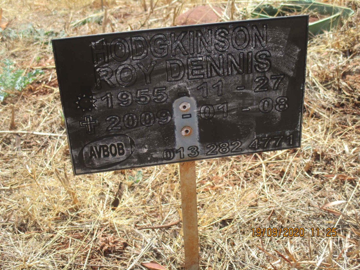 HODGKINSON Roy Dennis 1955-2009